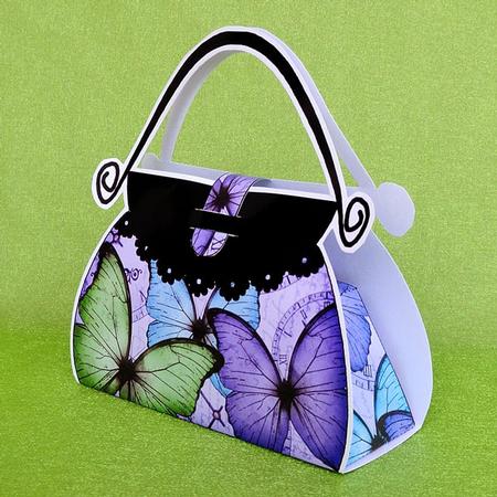 Butterfly Time Handbag Shaped Treat or Favour Box Mini Kit by Elisabeth Le Clainche