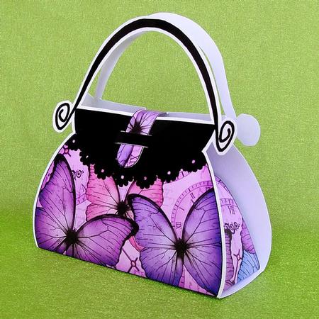 Butterfly Time Handbag Shaped Treat or Favour Box Mini Kit by Elisabeth Le Clainche