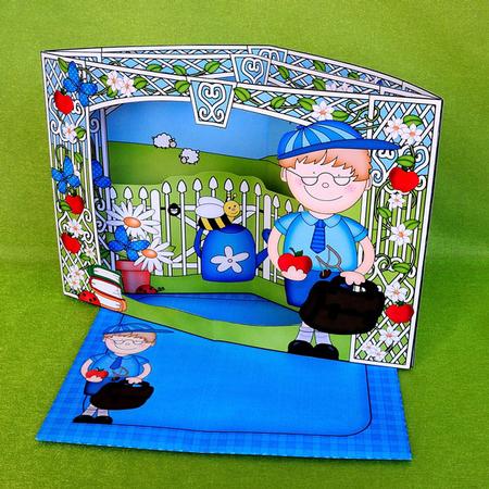 3D Boyz Schoolboy Zeke Scene It Card Kit by Elisabeth Le Clainche