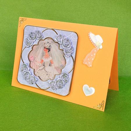 Blushing Bride Silver Rose Fancy 8in Decoupage Cf Kit by Elisabeth Le Clainche