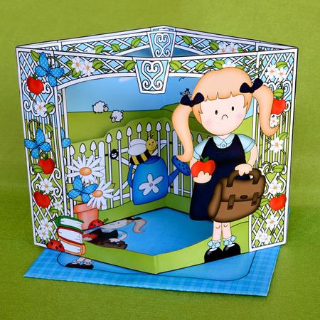 3D Girlz Schoolgirl Kaz Scene It Card Kit by Elisabeth Le Clainche