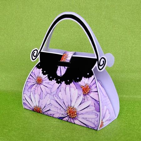 Pretty Daisy Handbag Shaped Treat or Favour Box Mini Kit by Elisabeth Le Clainche