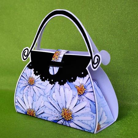 Pretty Daisy Handbag Shaped Treat or Favour Box Mini Kit by Elisabeth Le Clainche