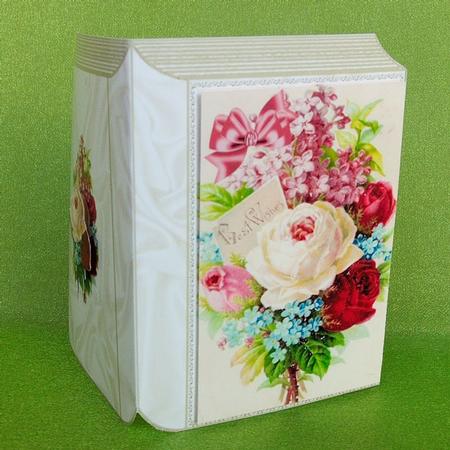Pretty Vintage Bouquet of Flowers Folded Book by Elisabeth Le Clainche