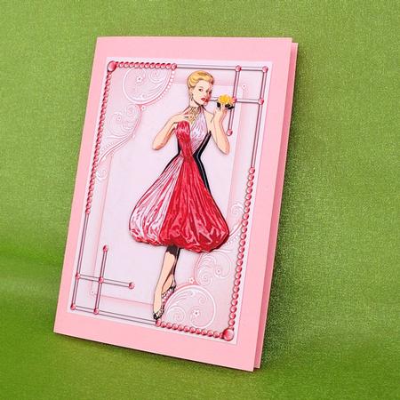 Flirty Frocks in Red A4 by Elisabeth Le Clainche