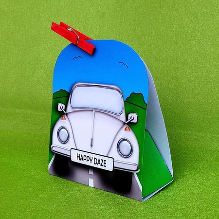 3D Transport Vw Beetle Car Treat or Favour Box Mini Kit by Elisabeth Le Clainche