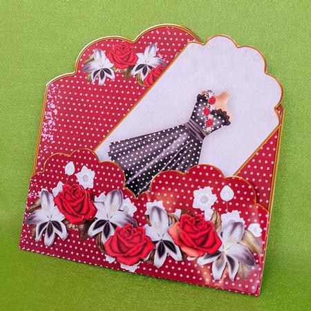 Black Red Dotty Sarah Scallop Fashion Tag Cf Mini Kit by Elisabeth Le Clainche