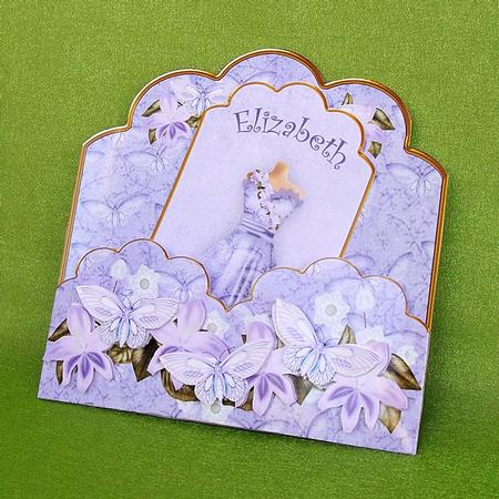 Blue Butterfly Elizabeth Scallop Fashion Tag Cf Mini Kit by Elisabeth Le Clainche