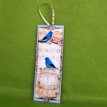 Large Dl Vintage Birdcage - Bluebird by Elisabeth Le Clainche
