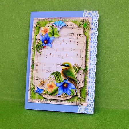 Gorgeous Green Bird Sheet Music Plaque by Elisabeth Le Clainche