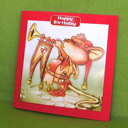 'just for You' Mouse 8x8 Quick Card by Elisabeth Le Clainche