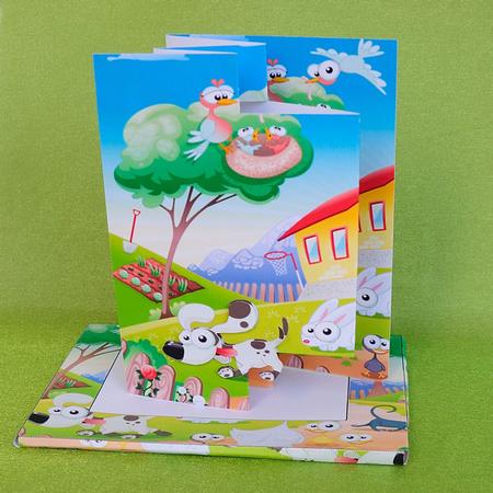 3 Panel Animal Card by Elisabeth Le Clainche
