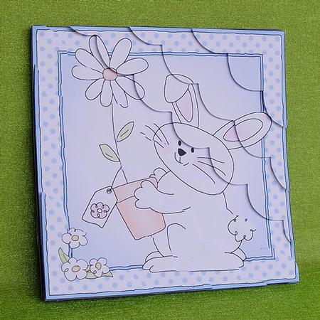 8 x 8 Little Bunny Kit with Scalloped Corners by Elisabeth Le Clainche