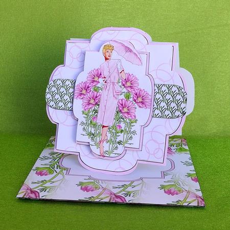 Shaped Layered Card - 1945 Day Dress by Elisabeth Le Clainche
