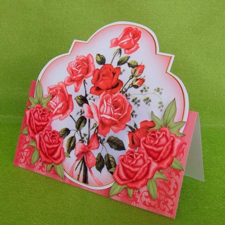 Red Roses Fancy Over 3D Mini Card Kit by Elisabeth Le Clainche