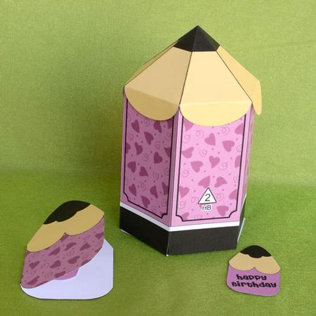 3D Pencil Shaped Treat or Favour Box Mini Kit by Elisabeth Le Clainche