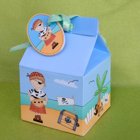 3D Boyz Pirate Joze Milk Carton Money or Treat Box Mini Kit by Elisabeth Le Clainche