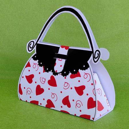Hearts Handbag Shaped Treat or Favour Box Mini Kit by Elisabeth Le Clainche