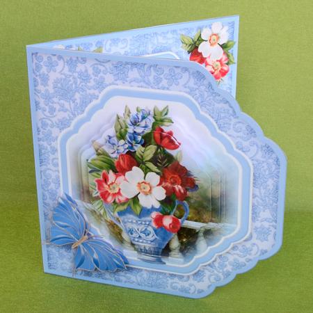 Vintage Bouquet Cut Corner Card Mini Kit by Elisabeth Le Clainche