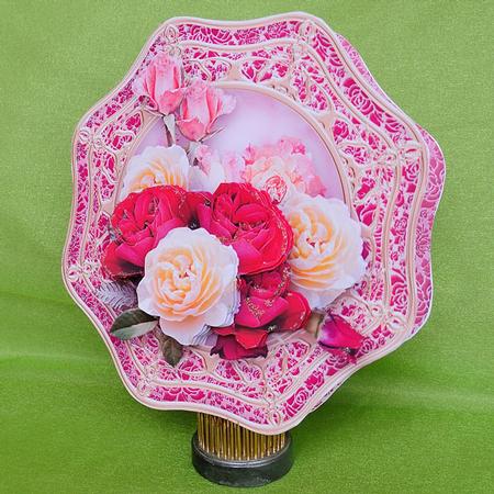 Mixed Roses Wavy Octagon Card Mini Kit by Elisabeth Le Clainche