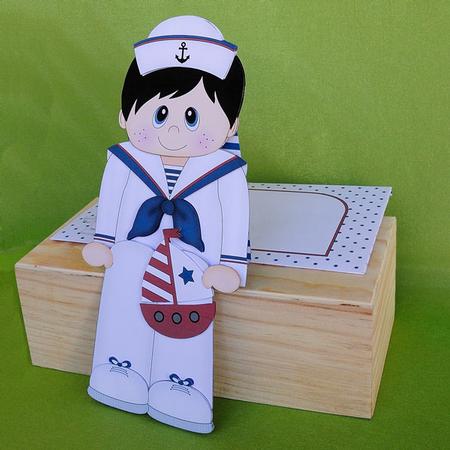 3D on the Shelf Card Kit - Sailor Boy Stuart by Elisabeth Le Clainche