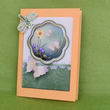 Springtime - Petal Pyramid Card Front by Elisabeth Le Clainche