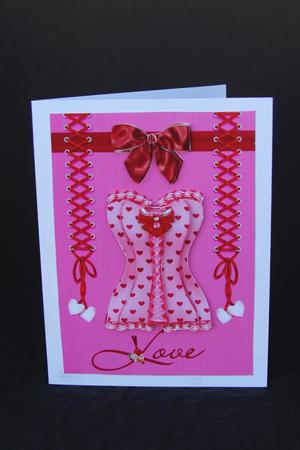 Valentines Basque in Pink by Elizabeth A Sanders