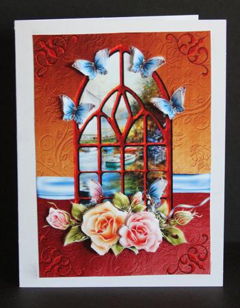 Through the Window Card Front by Elizabeth A Sanders