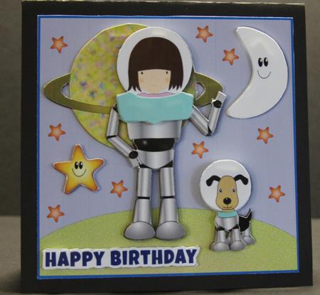 Space Girl and Dog Mini Kit by Elizabeth A Sanders