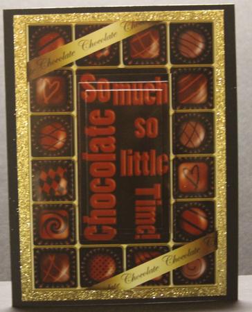 A5 Chocolate Greetings Pyramage Topper by Elizabeth A Sanders