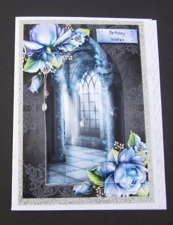 Arched Scene Stacker - Porcelain Roses by Elizabeth A Sanders