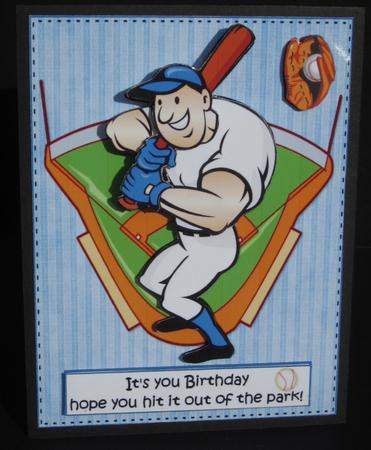 Baseball Birthday Blue by Elizabeth A Sanders
