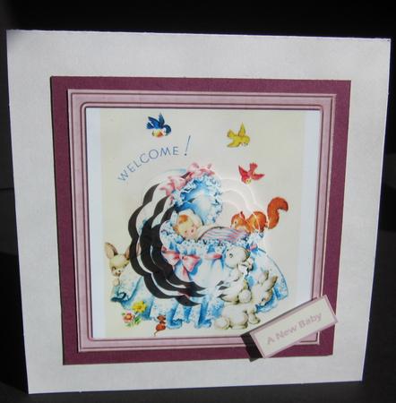Welcome Baby Card with Petal Stacker by Elizabeth A Sanders