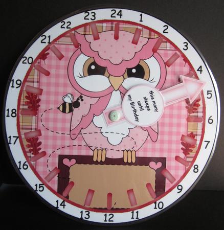 Countdown Clock Birthday Owl by Elizabeth A Sanders