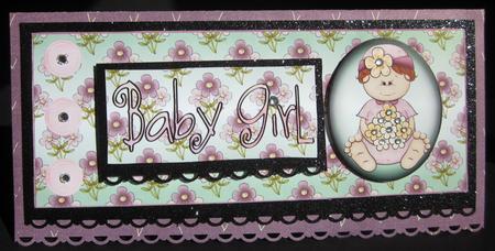 Baby Girl Dl Card by Elizabeth A Sanders