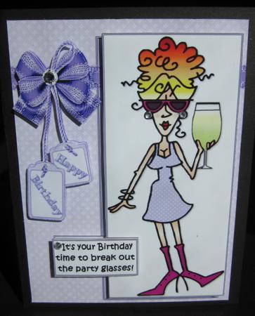 Rita Gets Her Party Glasses Out Quick Card by Elizabeth A Sanders