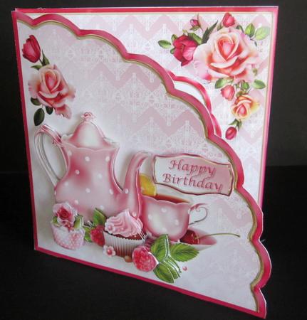 Tea and Cupcakes - Shell Front Card Mini Kit by Elizabeth A Sanders