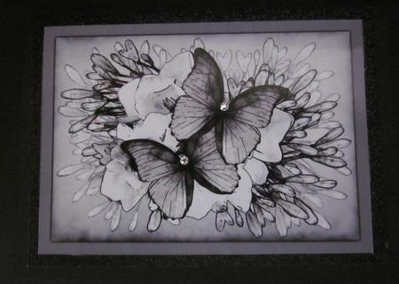 A4 Butterflies N Flowers Card Topper by Elizabeth A Sanders
