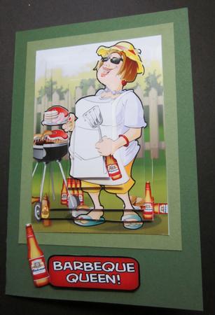 Beer and Barbeque Lady Pyramid by Elizabeth A Sanders