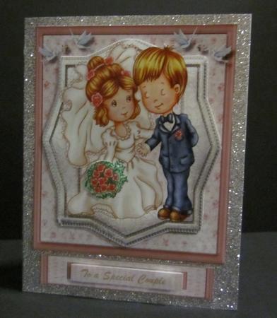 Lovely Easel or Topper 3 to the Happy Couple  by Elizabeth A Sanders