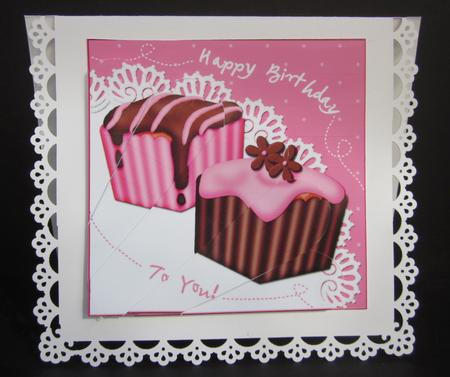Fondant Fancies Birthday Cakes Fan Pyramage Topper by Elizabeth A Sanders