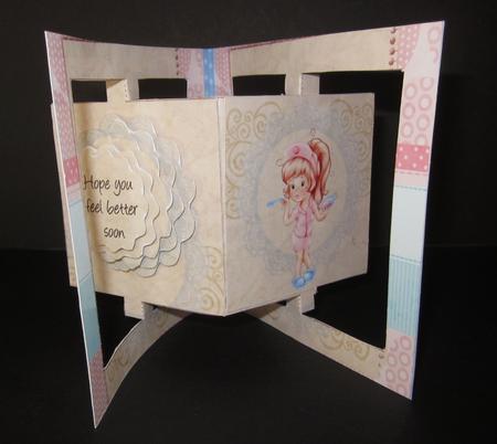 656 Nurse Get Well Accordion Card  by Elizabeth A Sanders