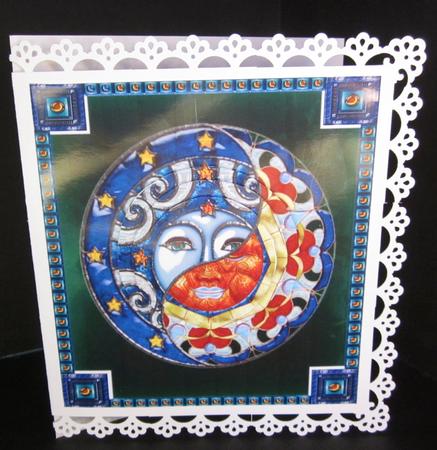 Round Glass Face Framed with Pyramid Layers by Elizabeth A Sanders