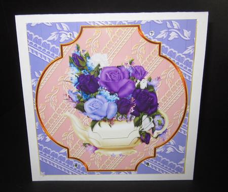 Floral Teapot Fancy Shaped Pyramid by Elizabeth A Sanders