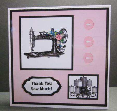 Vintage Sewing / Seamstress Topper 8x8 by Elizabeth A Sanders