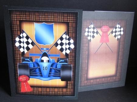 Tartan Frame Dad Card by Elizabeth A Sanders
