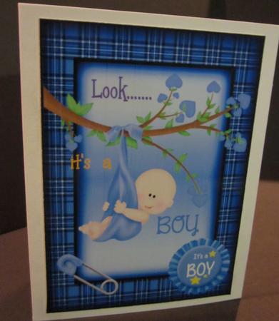Baby Boy Tartan Frame by Elizabeth A Sanders