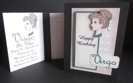 Virgo Zodiac Card and Insert by Elizabeth A Sanders