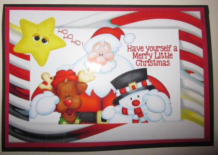 Santa and Friends with Cheeky Star A4 by Elizabeth A Sanders