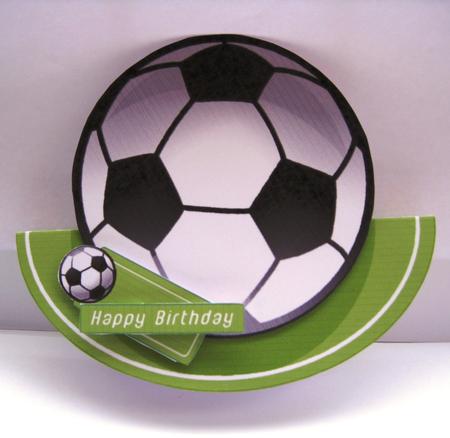 Football Black Wobble Card. by Elizabeth Boot